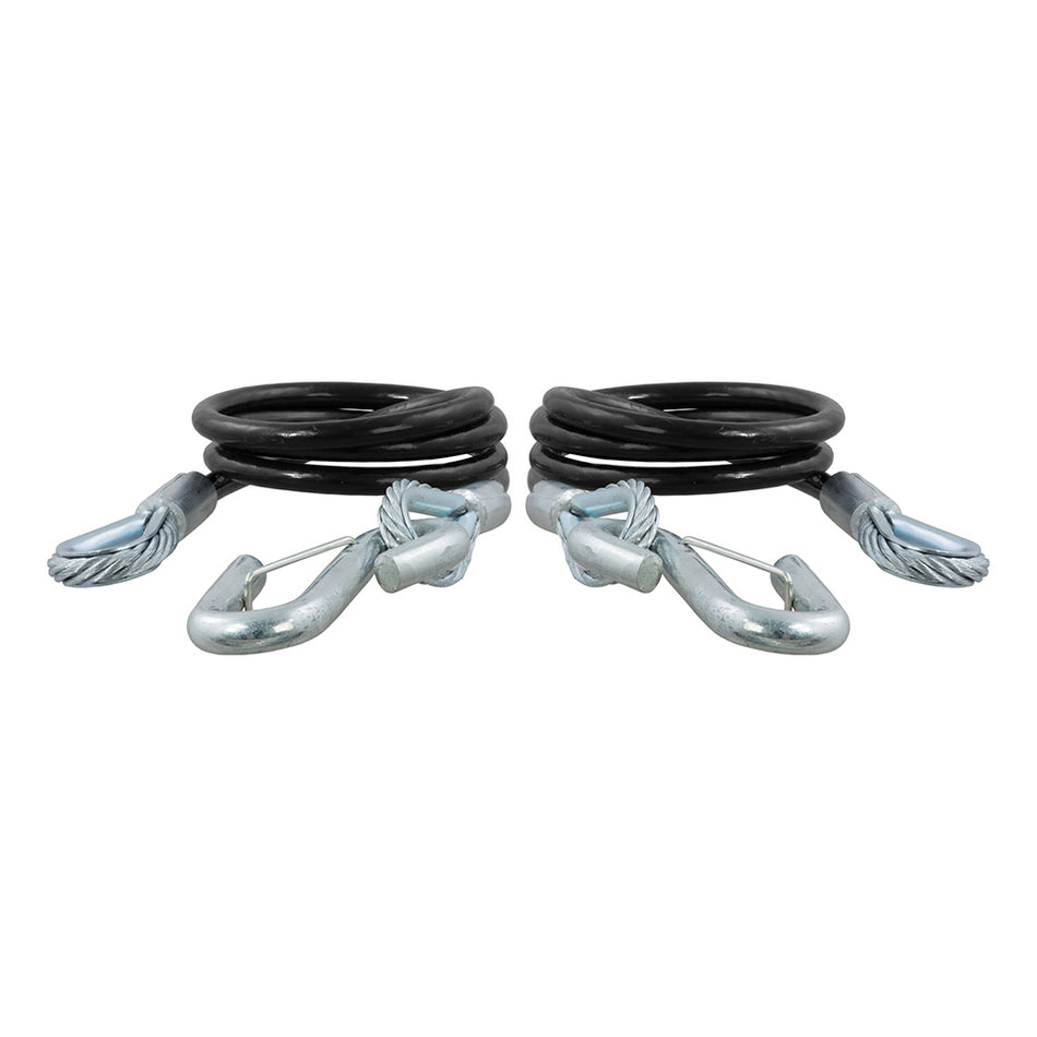 CURT 44-1/2" Safety Cables w/2 Snap Hooks - 5,000 lbs. - Vinyl Coated - 2 Pack [80151]