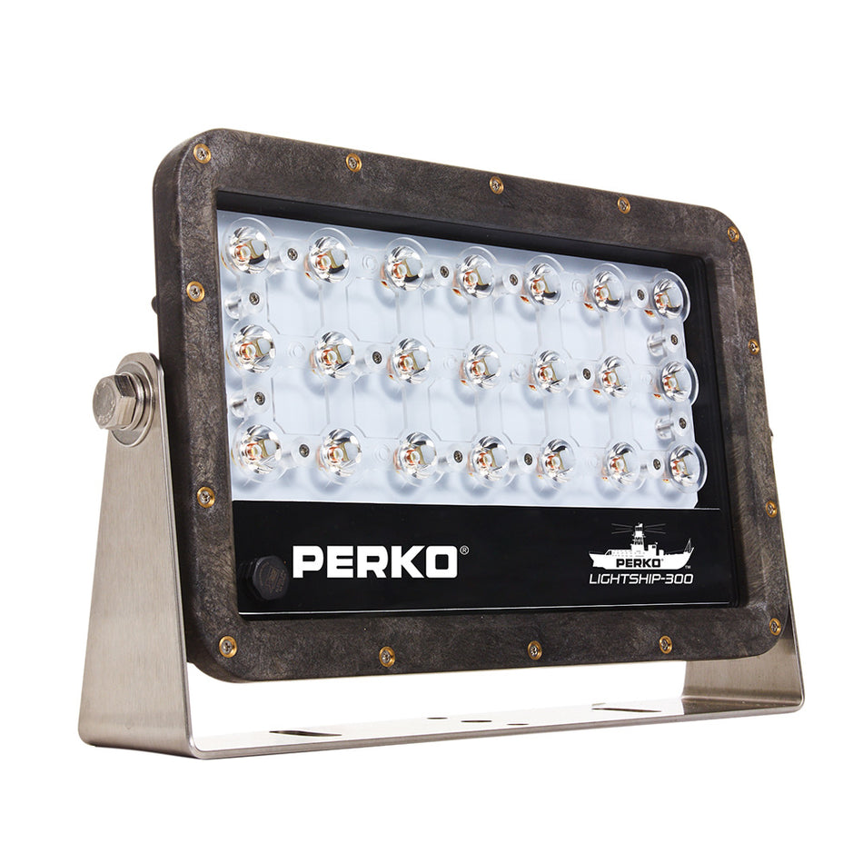 Perko Lightship 100 LED High Performance Spotlight - 12/24V - Black [1643100S0B]