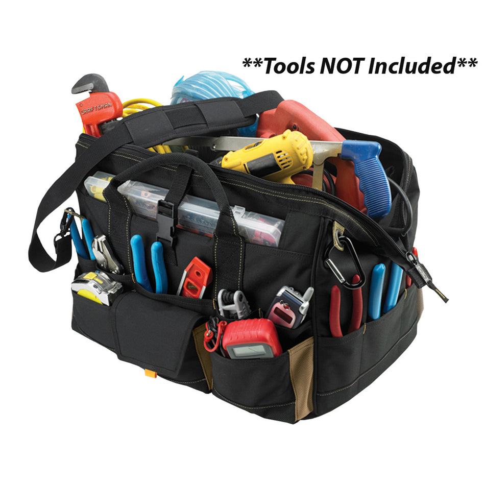 CLC 1535 Tool Bag w/ Top-Side Plastic Parts Tray - 18" [1535]